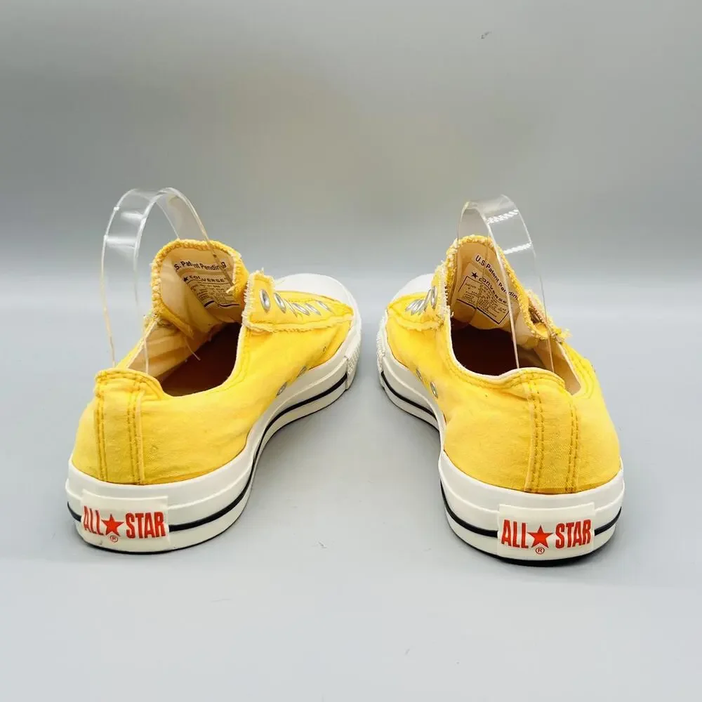 Converse Shoes Mens 8 Yellow Canvas All Star Slip On Casual Sneakers Comfort